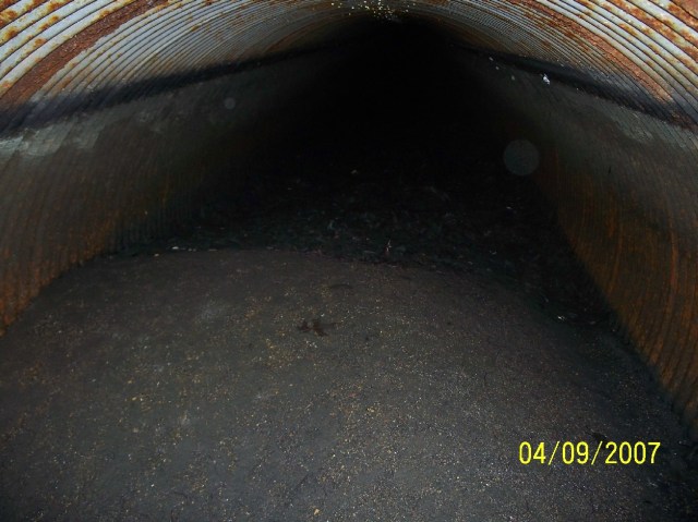 Sediment filled pipe