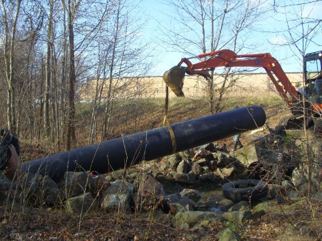 Lowering into position