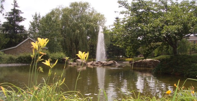 Aeriator Retention (wet) basin made into an attractive landscape feature